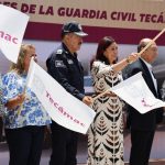 ROSI WONG DA BANDERAZO DE SALIDA A NUEVAS UNIDADES PARA LA GUARDIA CIVIL DE TECÁMAC